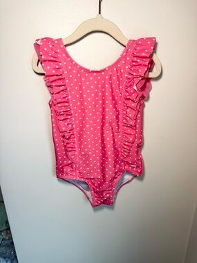 Ruffle Butts Pink Hearts OnePiece Size 4T